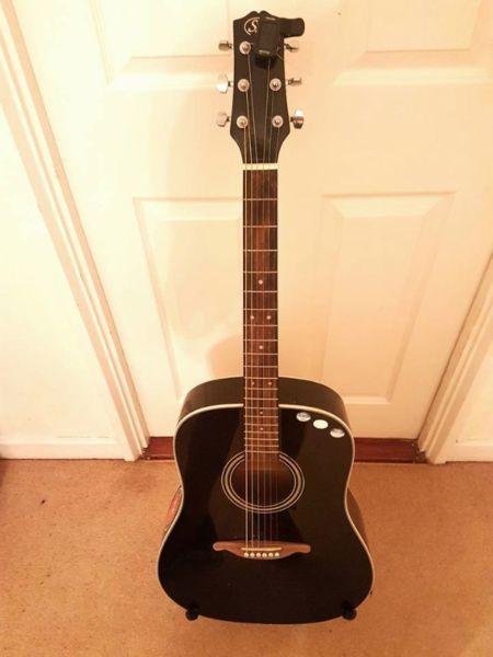 Guitar with FREE TUNER-music instruments- Tuner- black guitar