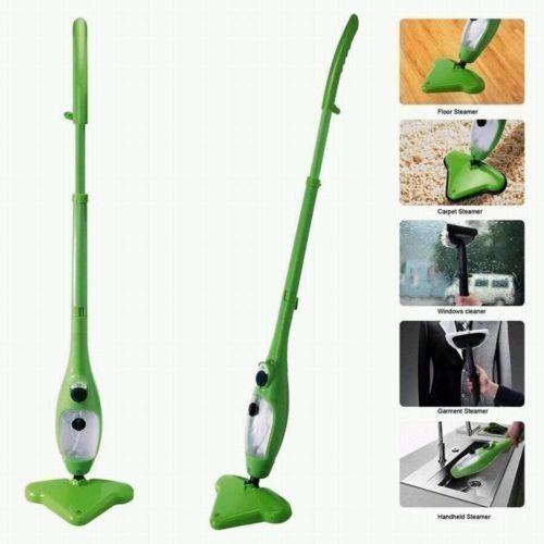 5 in 1 Xtream Steamer Multi Floor Carpet Green With Accessories Cleaner Mop