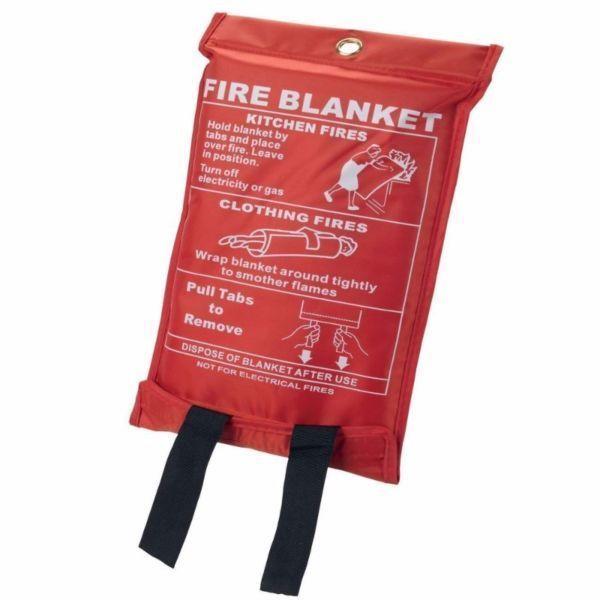 Quick Release Home & Office Safety Large Fire Blanket In Case 1m X 1m