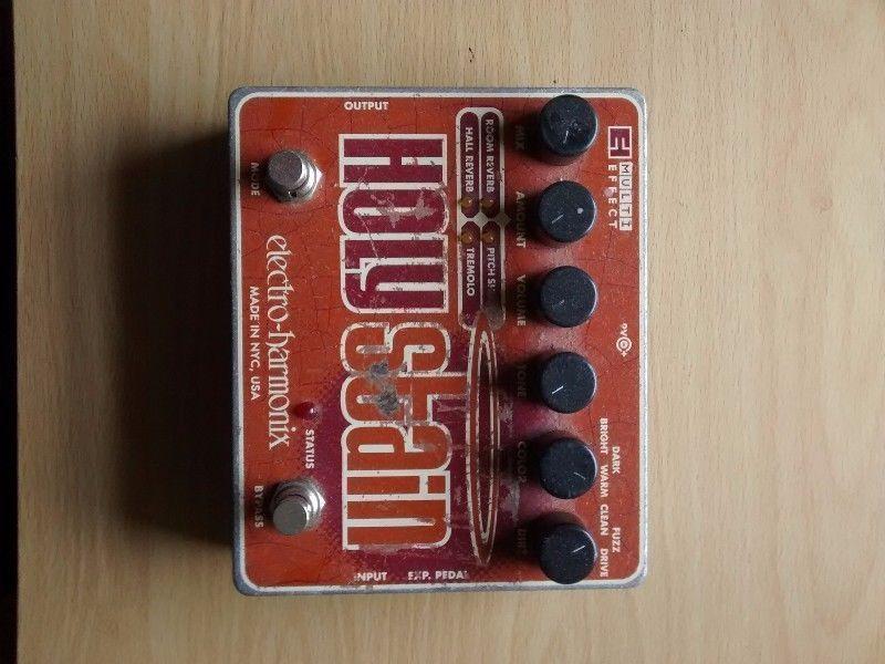 Holy Stain guitar pedal for sale - pitch harmonizer, reverb, tremolo, distortion