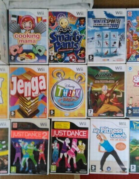 A selection of Wii games