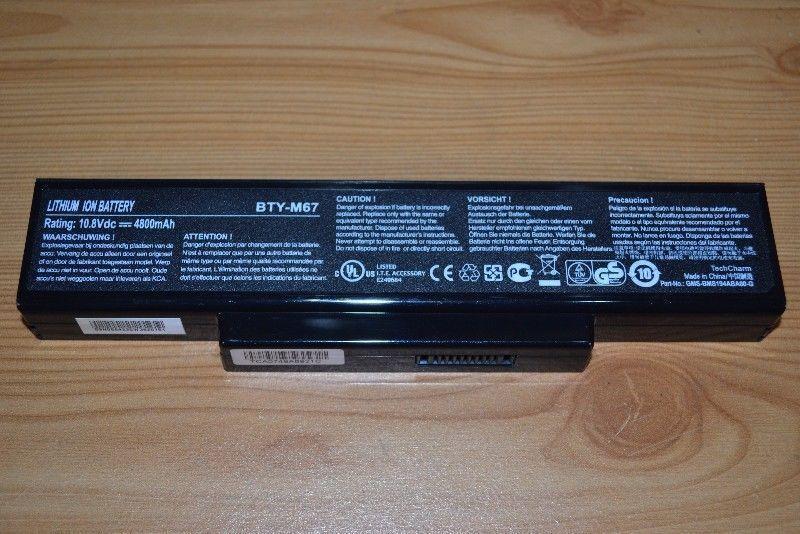 BTY M67 Laptop Battery For Asus, MSI, BenQ, Advent