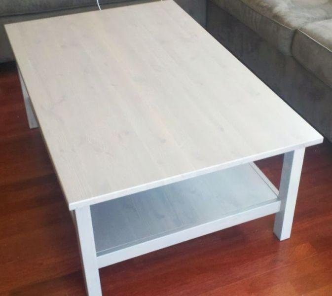 Ikea White Hemnes Solid Wood Coffee Table