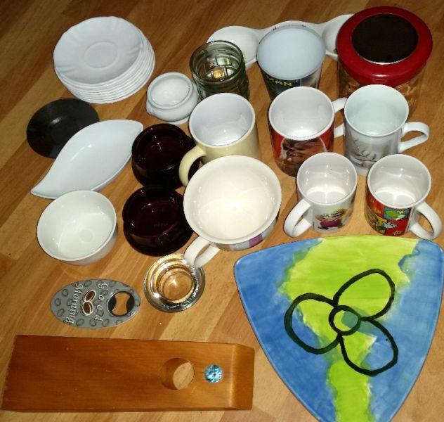 60 item bundle: cups, saucers