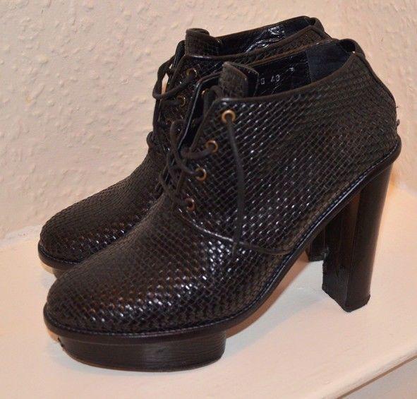 Woven Leather Black Platforms Opening Ceremony Sz 40 42
