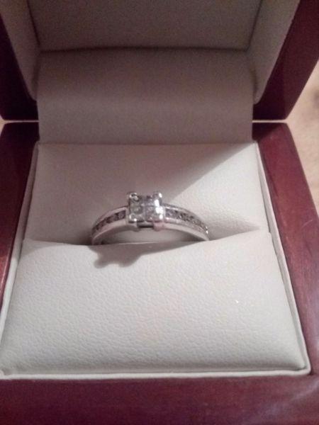 Engagement ring silver. For sale