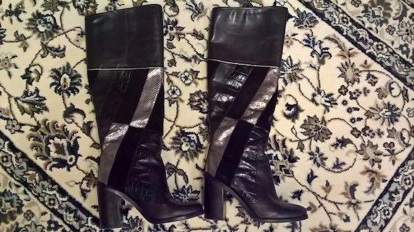 ALDO tall black real leather boots