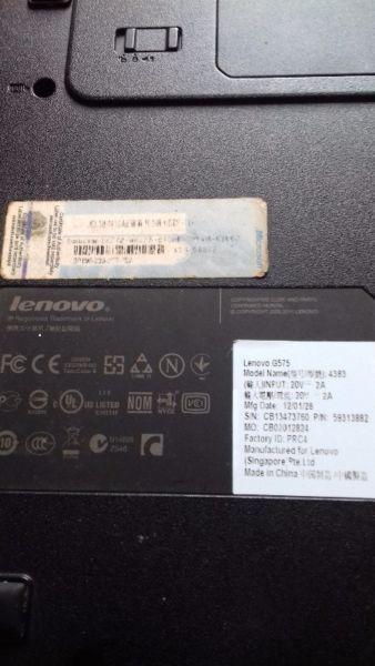 Levono G575 laptop complete breaking for parts