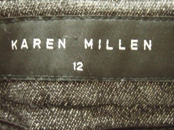 Karen Millen Grey Metallic Stretch Trousers