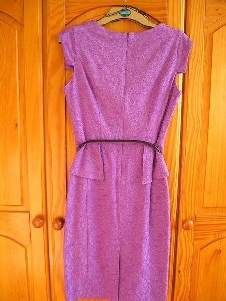 NEW Julien MacDonald Purple Brocade Dress, Size 12