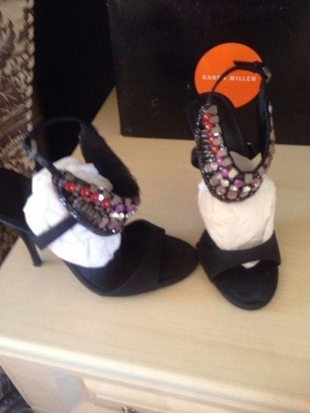 Karen Millen Jewelled Sandals, Size 5