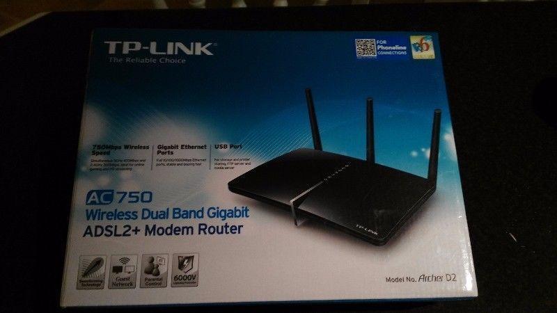 TP-LINK Archer D2 AC750 Wireless modem and router
