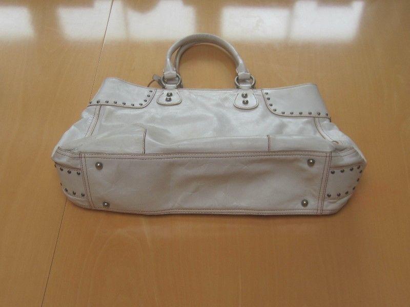 DKNY White Leather Handbag