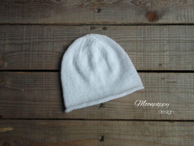Hand Knit Hat, Slouchy Hat, Slouchy Beanie, Spring Accessories, White