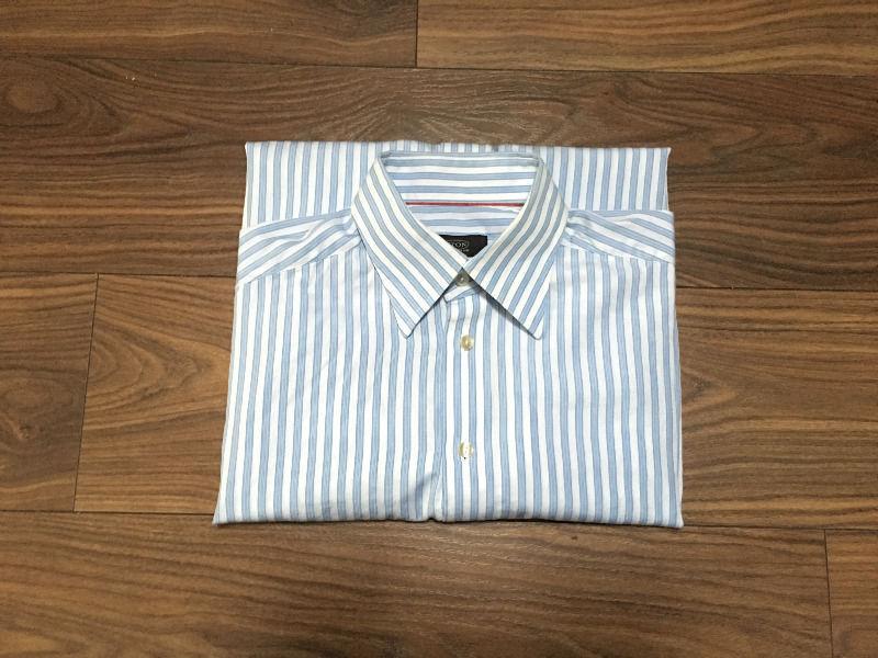 Eton Double Cuff Striped Shirt Mens Medium