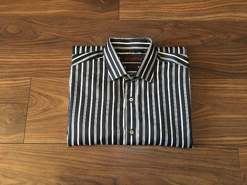 Etro Milano Designer Striped Shirt Mens Large