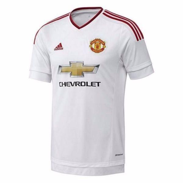 Adidas Climacool Mens Manchester United FC 2015/2016 Away Jersey - White & Red (Size L) (BNWT)