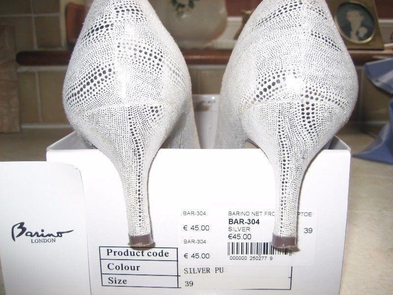 Barino Silver peep-toe shoes