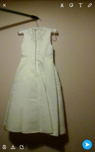 2 communion dresses and 2 pairs of shoes