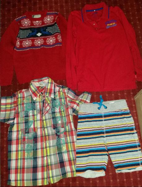 8 item bundle for boy 8-9 years. Bargain for 10 euro: Next, Benetton, Despicable Me, Diesel