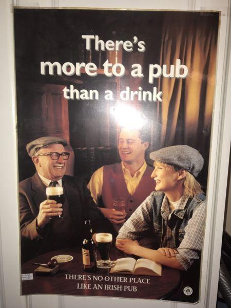 4 old pub posters