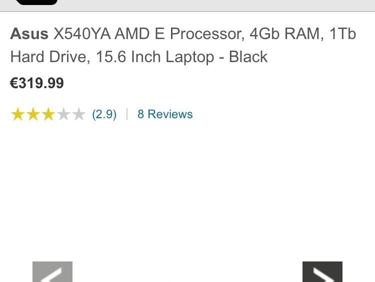 Asus X540Y laptop for sale