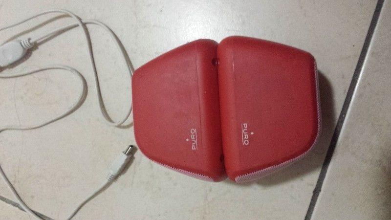 PURO Twin Speakers with Retractable Cable