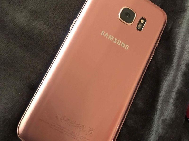 Samsung galaxy 7 edge pink gold