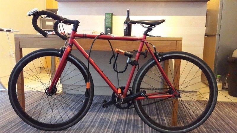 State Bicycle El Toro (Single Speed), with Bike Pump, Kryptonite Lock + Flex cable, and bike lights