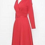 Gorgeous red 1940s style dress - SIZE 12