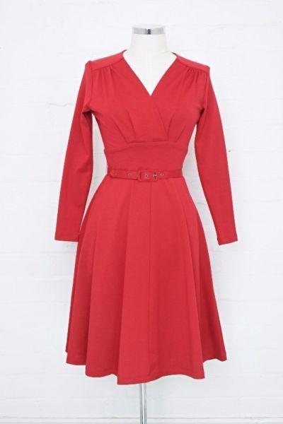 Gorgeous red 1940s style dress - SIZE 12