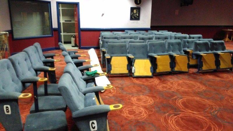 Real Cinema Seats, RED or Grey with wooded drink holders