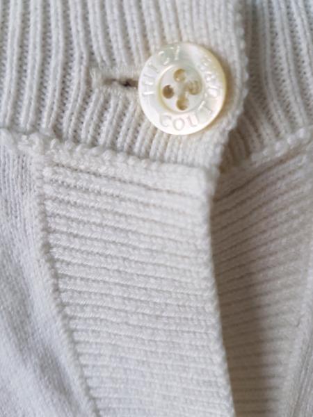 juicy couture white knited cardigan with embroidered details