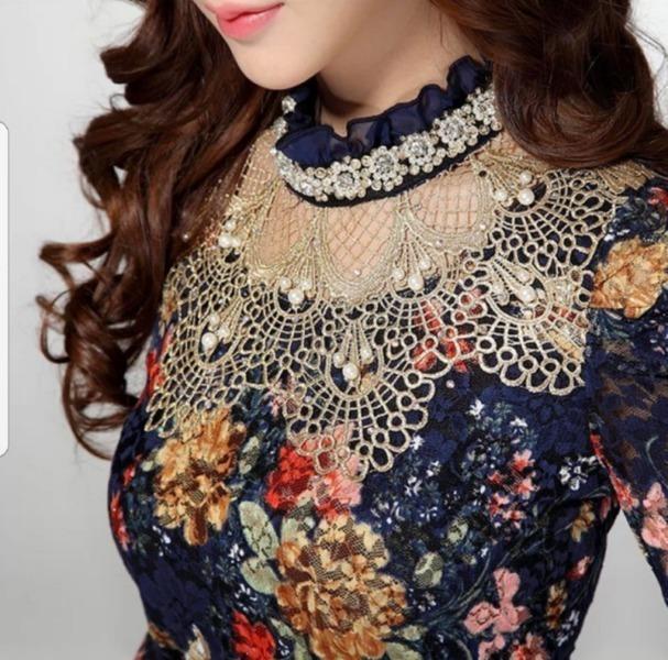NEW Fashion Elegant Ladies Floral Print blouse