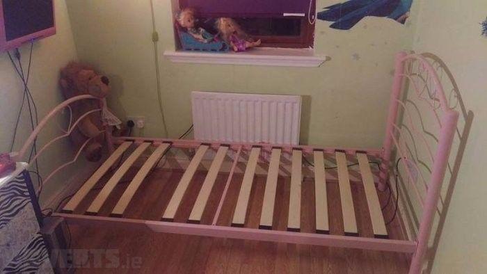 Solid Pink Bed Single Bed