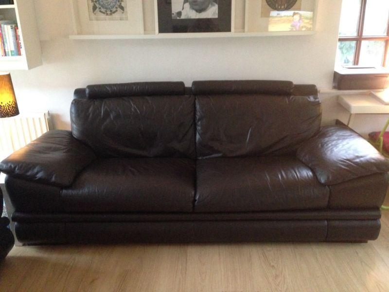 Two leather sofas