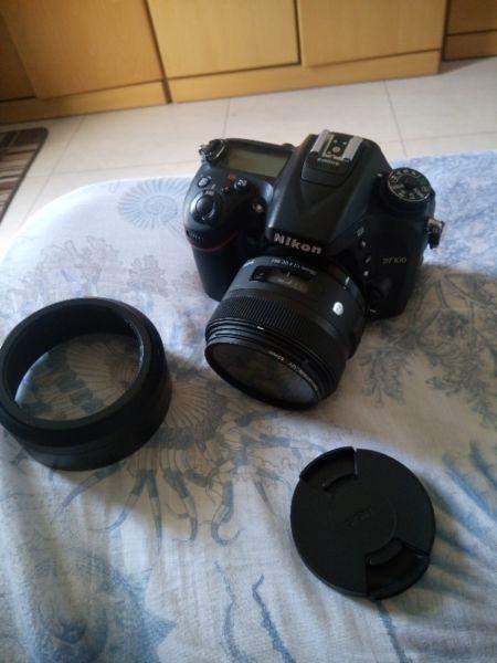 nikon d7100 with sigma 30mm f1.4 Art lens for swap to fuji x100t or x-t10 kit