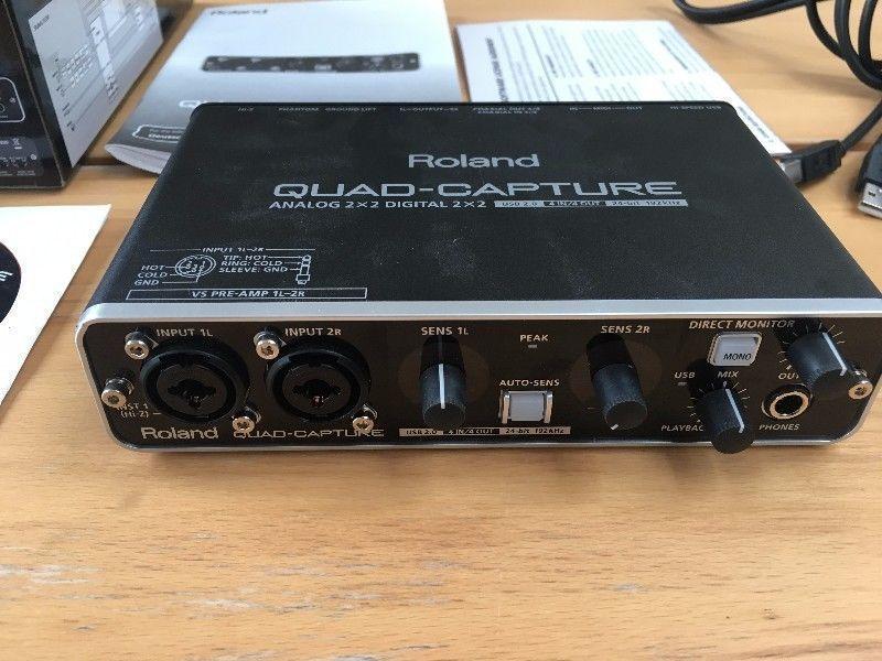 Roland Quad-Capture audio interface, NEW