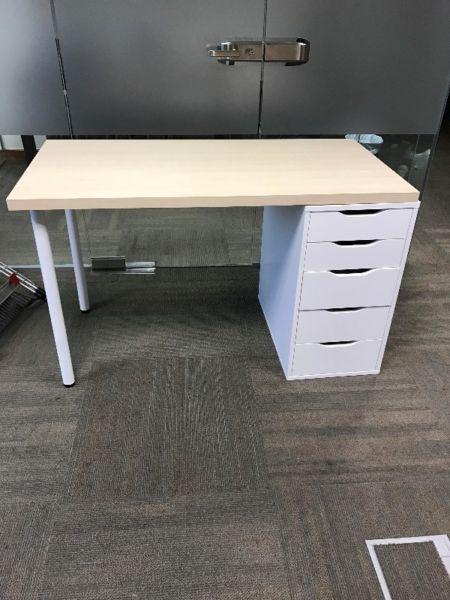 Office Desks and corresponding drawer for sale (NEW FROM IKEA)