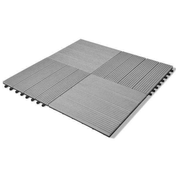 WPC Tiles 30x30cm 11pcs 1m2 Grey(SKU40826)