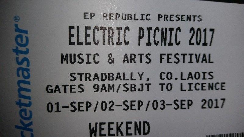 Hard copy Electric picnic tickets with receipts