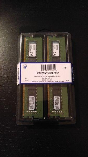 NEW - Kingston 32GB (2x16GB) DDR4 - 2133MHz Non-ECC RAM