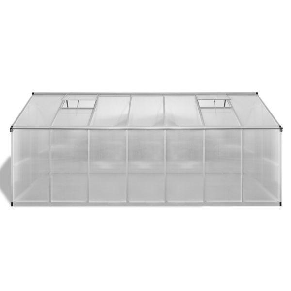 Reinforced Aluminium Greenhouse with Base Frame 10.525 m2(SKU41321)