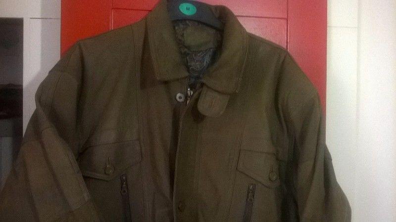 mens leather jacket size XL