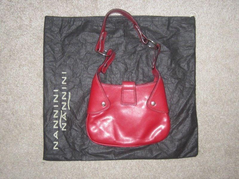 Nannini Red Leather Hand Bag