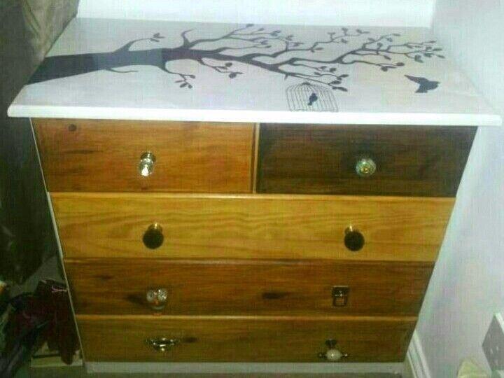 Unique Handpainted Chest of Drawers - One of a kind!