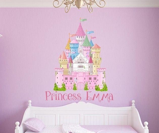 Princess Castle Name Wall Decal