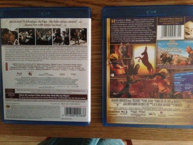 2 blu-ray films in German 'Kokowaah' and 'the puss in boots' with English subtitles option