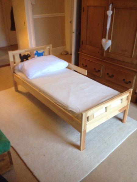 Toddler / young child's bed frame and mattress in excellent condition