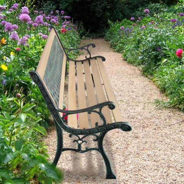 Garden Bench with Diamond-Patterned Backrest Nostalgic(SKU40262)